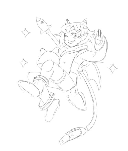 Sketch Example Digital sketch of Raspberyl's space alt from Disgaea RPG